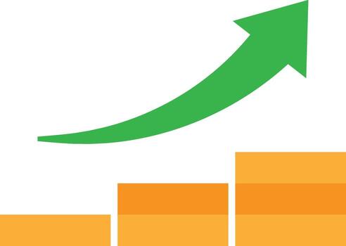 incrementar analítica grafico vector