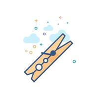 Clamp tool icon flat color style vector illustration
