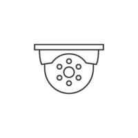 Surveillance camera icon in thin outline style vector