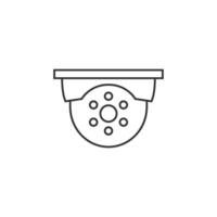 Surveillance camera icon in thin outline style vector