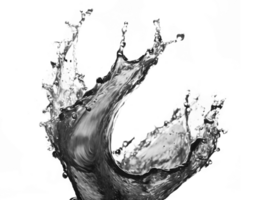 AI generated Water crown splashes and wave swirl with drops png