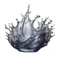 AI generated Water crown splashes and wave swirl with drops png