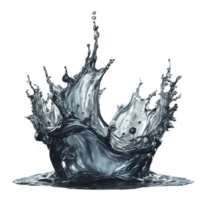 AI generated Water crown splashes and wave swirl with drops png