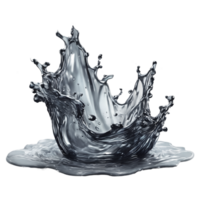 AI generated Water crown splashes and wave swirl with drops png