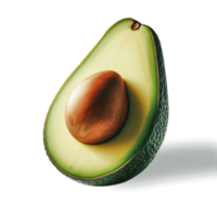 AI generated Whole avocado cut half png