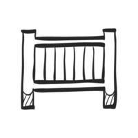 Hand drawn sketch icon hotel symbol vector