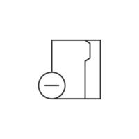 Folder icon in thin outline style vector