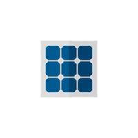 Solar panel icon in flat color style. Power generation, renewable energy vector