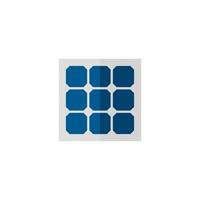 Solar panel icon in flat color style. Power generation, renewable energy vector