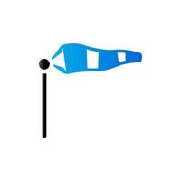 Windsock icon in duo tone color. Air wind direction vector