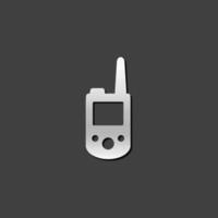 GPS icon in metallic grey color style. Location global positioning system vector