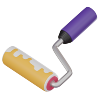 Transform spaces of paint roller symbol of creativity and home renovation. Perfect for DIY projects, interior design, and artistic concepts. 3D render illustration png