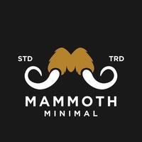 Mammoth M initial letter logo design vector