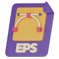 3D Icon of EPS File Symbol for Modern Graphic Design. 3D Render png