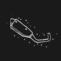 Motorcycle exhaust doodle sketch illustration vector