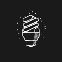 Light bulb doodle sketch illustration vector