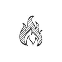 Hand drawn sketch icon fireman vector