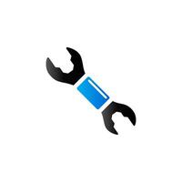 Wrench icon in duo tone color. Tool workshop machine repair vector