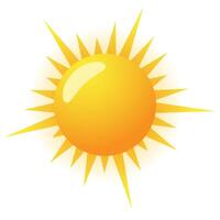 Weather forecast partly sunny icon in color. Meteorology overcast vector