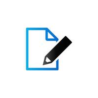 Document edit icon in duo tone color. Office internet forum post vector