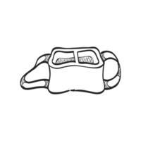 Hand drawn sketch icon camera bag vector