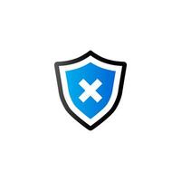 Shield icon in duo tone color. Protection computer antivirus vector