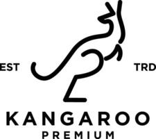 Set of kangaroo line logo icon design illustration vector