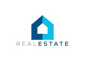 Minimalist real estate logo design vector template. Home property logo