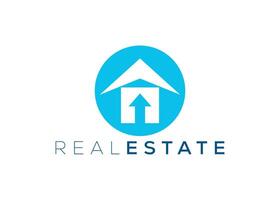 Minimalist real estate logo design vector template. Home property logo