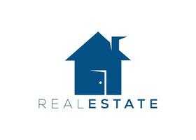 Minimalist real estate logo design vector template. Home property logo