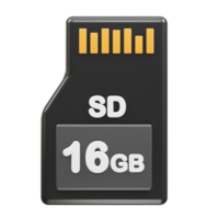 SD cartão 16 GB ícone 3d ilustração Renderização elemento png