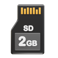 Sd card 2gb icon 3d illustration rendering element png