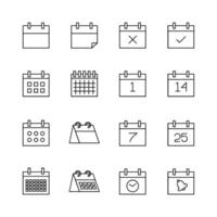 calendario línea icono diseño ilustración vector