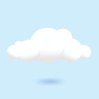 nube 3d suave icono diseño ilustración vector