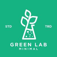 Green Lab leaf Logo icon design illustration vector