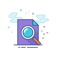 lupa icono plano color estilo vector ilustración