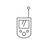 GPS icon in thin outline style vector