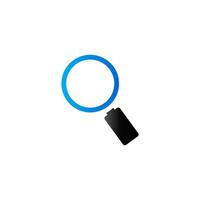 Magnifier icon in duo tone color. Zoom explore find locate vector