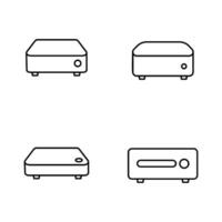 Mini Pc line icon design illustration vector