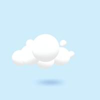 nube 3d suave icono diseño ilustración vector