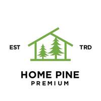 Pine house cottage logo icon design illustration vector