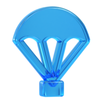 parachute icoon 3d illustratie 3d renderen element png