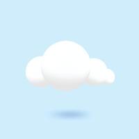 Cloud 3d soft icon design illustration vector
