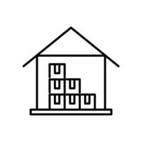 warehouse line icon design illustration vector