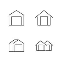 warehouse line icon design illustration vector