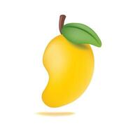 Mango 3d Icon soft illustration vector