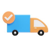 Delivery icon 3d illustration transparent element png