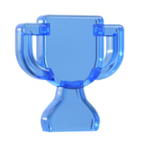 Trophy icon 3d illustration rendering element png