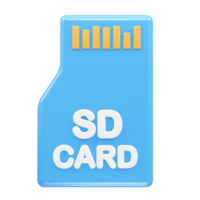 sd kaart icoon 3d illustratie renderen element png