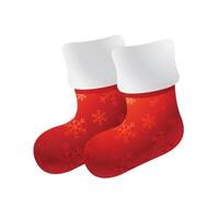 Navidad calcetín icono en color. celebracion temporada diciembre vector
